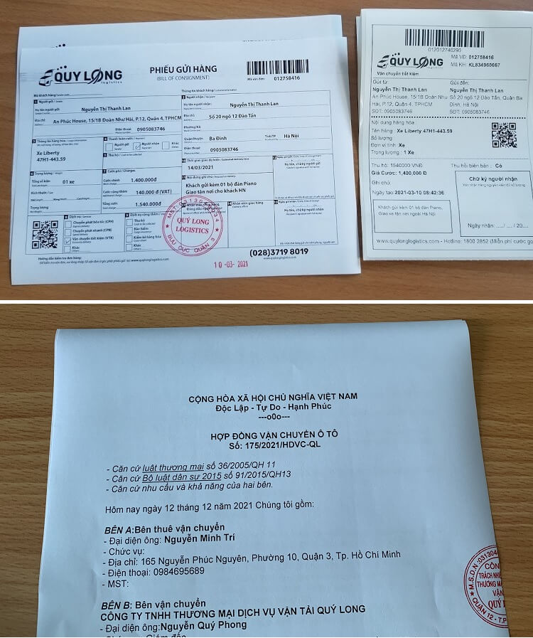 hop dong van chuyen o to di nghe an